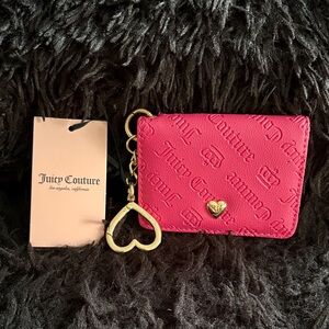 Juicy Couture Fuchsia Card Holder with Heart Charm